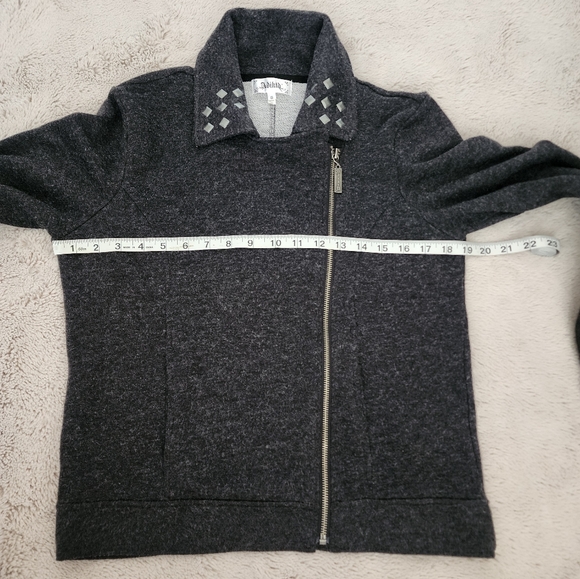 Adiktd Asymmetrical Zip Studded Jacket - Picture 2 of 9
